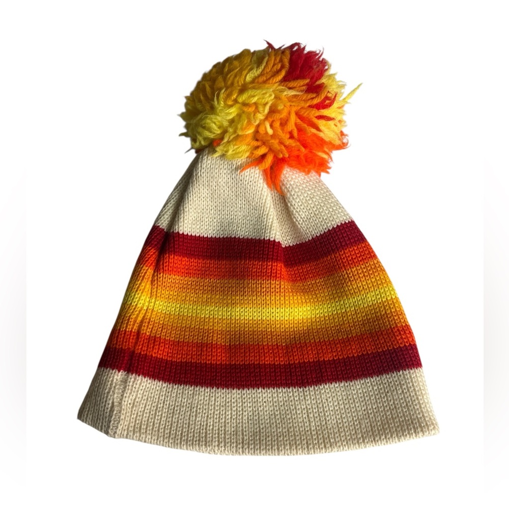 Smiley vintage wool striped beanie